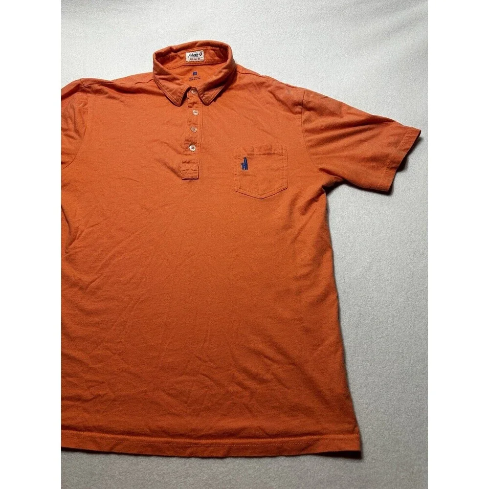 Johnnie-O Men’s Orange Cotton Polo Golf Surf Size Small Shirt Short Sleeve - Picture 3 of 11